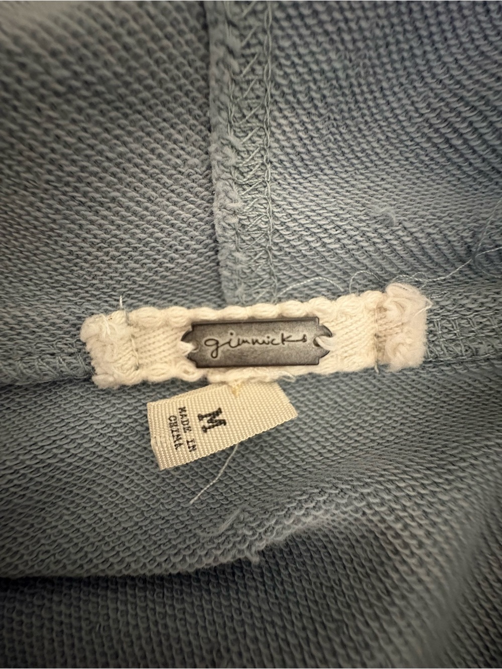 gimmicks by BKE Patchwork Gray Hoodie with Multicolor Accents Size Medium - Picture 11 of 13